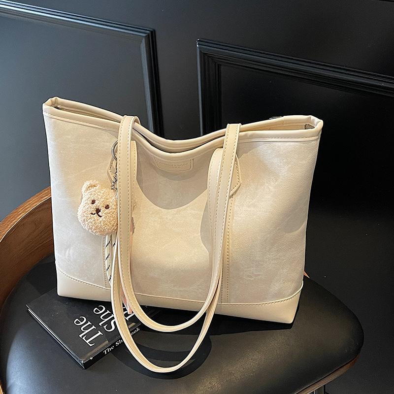 Casual commuting women's large-capacity bag 2025 autumn new fashionable simple foreign style hand-to-shoulder tote bag