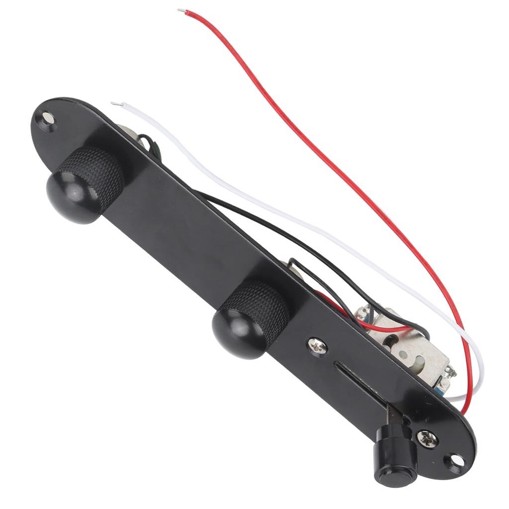 Guitar Control Plate Metal for TL Chrome Plated Prewired Circuit Board Replacement AccessoriesBlack