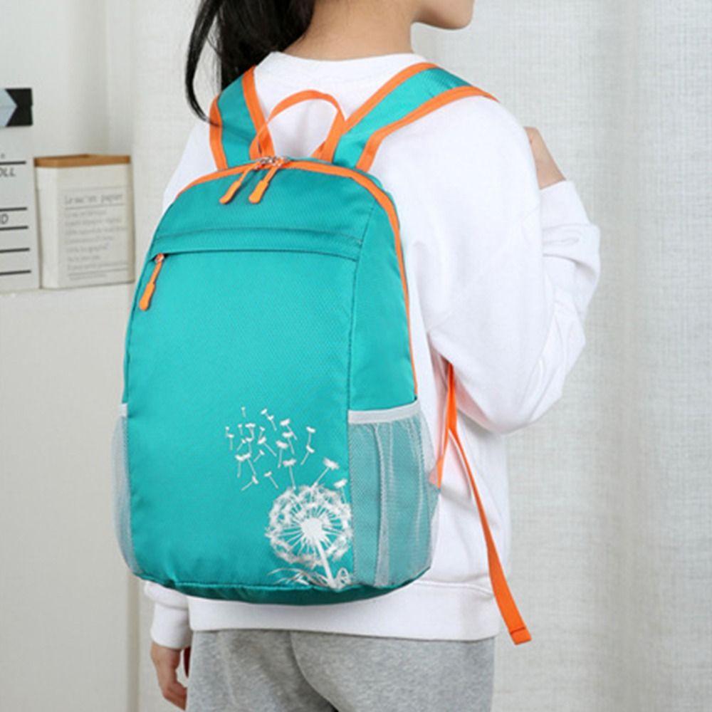 

Nylon Teenage Schoolbag Waterproof Children Bookbag Unique Kids Foldable Backpacks Mountaineering зелений