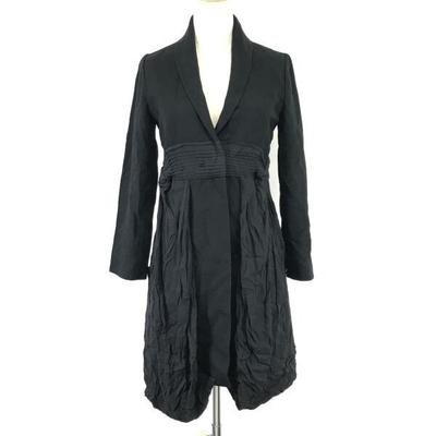 Excellent Condition Trosman Cashmere Blend Wool Shawl Collar Coat 0 XS Women Black Bus Stop(USED)