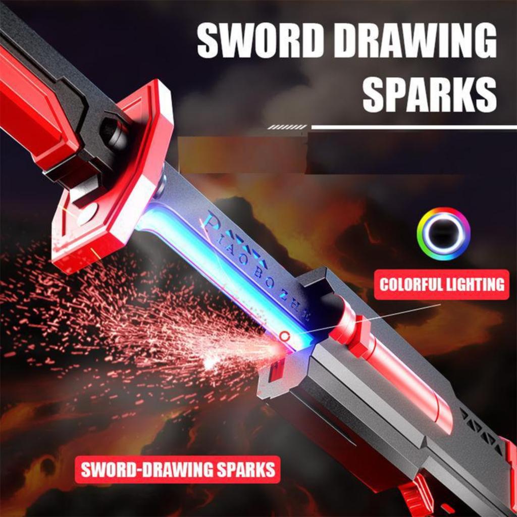 Sword With Sparks, Sword Children's Light-up Toy, 44 Cm, LED Lights And Spray Effects, Suitable For Role Play