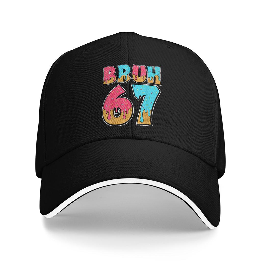 Funny Aura Energy At Six Seven Genz Meme Slang Baseball Cap Hip Hop Sandwich Hat Unisex Women Polyester Dad Hat Outdoor