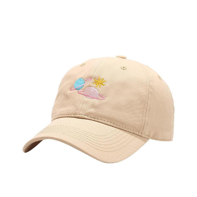 New baseball cap trendy small fresh literary asteroid embroidery curved brim cap ins casual sun hat