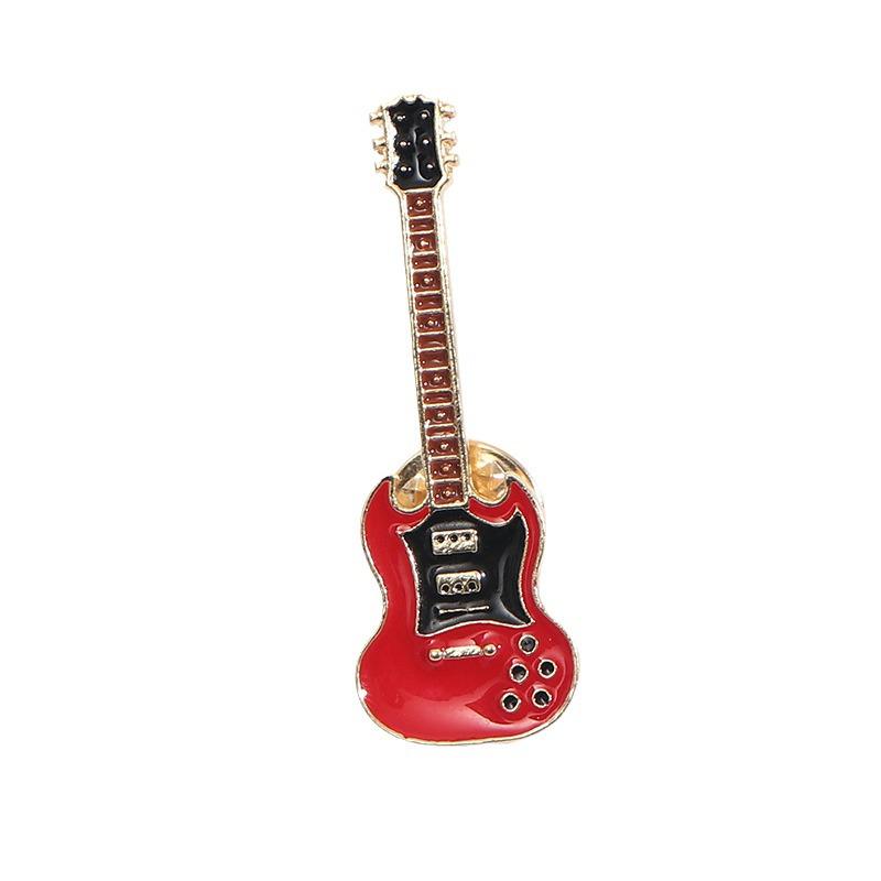 Entzückende Retro-Gitarrenbrosche - Musikinstrument Metallanstecknadel
