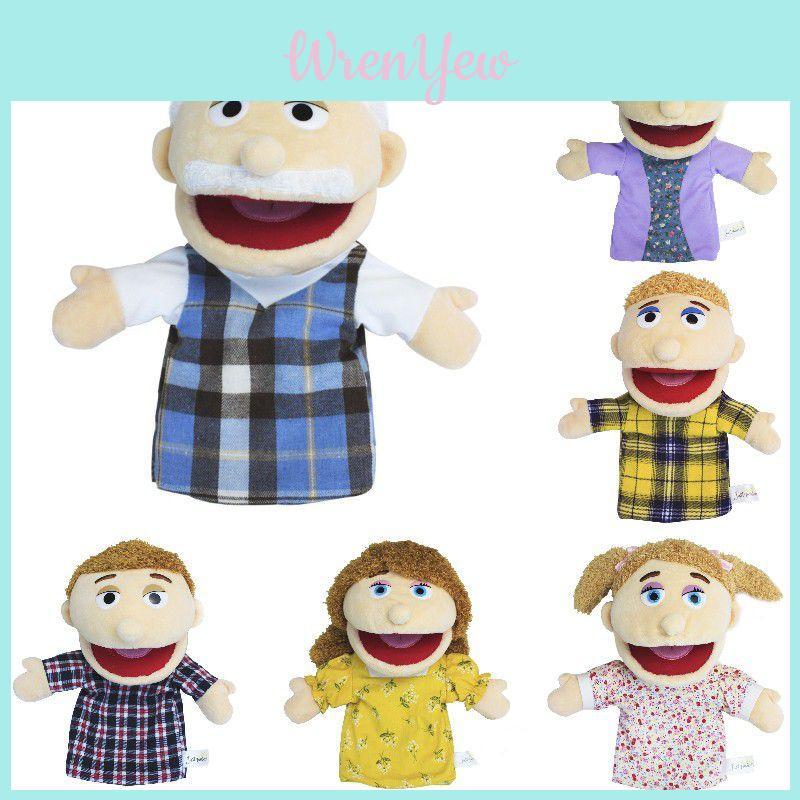 Creative Open Mouth Full Family Hand Puppet Plush Doll Toy For Roleplaying And Storytelling