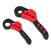 2 szt. Klucz paskowy Wielofunkcyjny Regulowany Klucz paskowy gumowy 6 cali 8 cali do Konserwacji Samochodu Czerwony