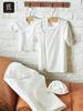 Baby Discharge Set Made in Japan Newborn Hooded Discharge Dress Baby Clothes Boys Girls Takumi Series [ANGELIEBE] (4 pieces) - - - Includes