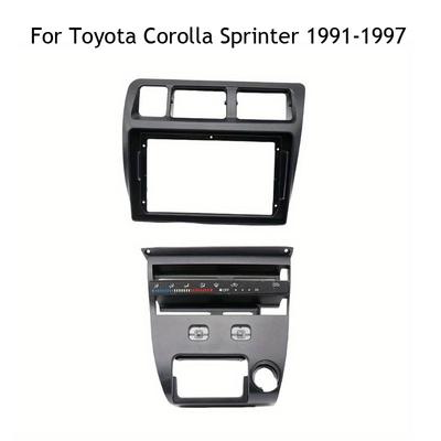 9-Zoll Autoradio-Blendenrahmen Armaturenbrett-Panel-Kit für Corolla Sprinter 1991-1997 ABS-Material, Keine Batterie erforderlich