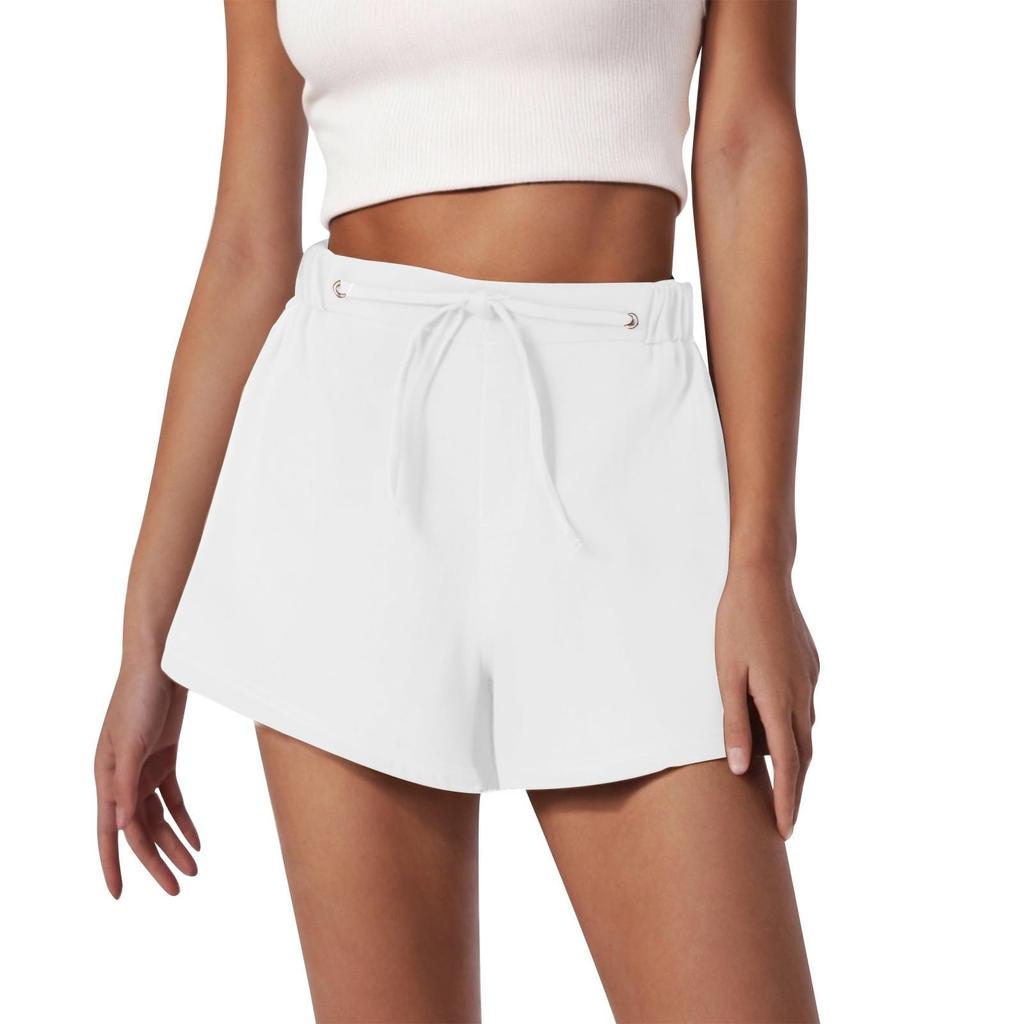 Casual Shorts For Women Summer Solid Color High Waisted Work Shorts With Pockets