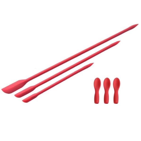 

Silicone Spoon, Mini Orange Marmalade Spatula, Small Pointed Double-headed Spoon, Cream Butter Spoon, Kitchen Accessory Baking красный