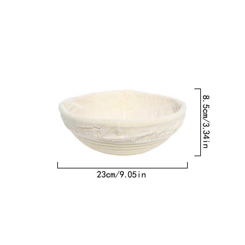 European Style Bread Fermentation Basket Baking Utensils,Bread Fermentation Basket,Rattan Weaving Storage Basket Cloth Cover
