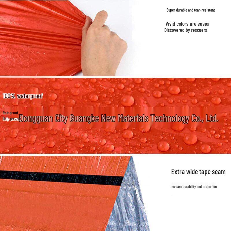 Portable Emergency Insulated Survival Tent with Aluminum Film Blanket for Camping and Mountaineering