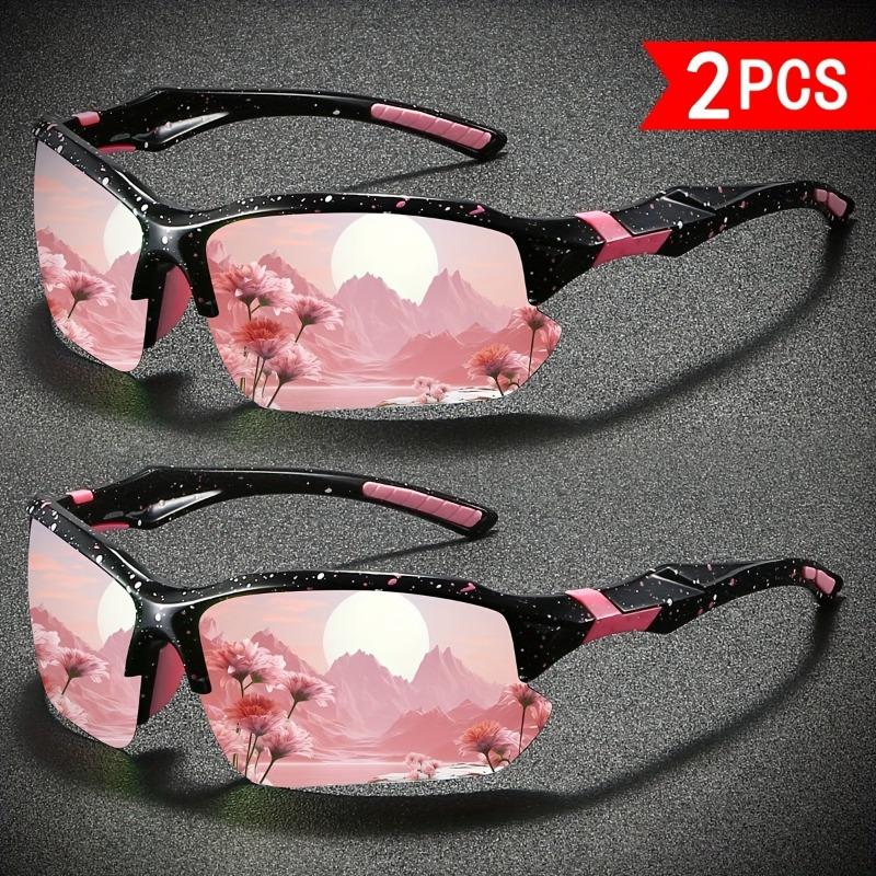 2 PCS Fashionable Women's Outdoor Sunglasses Are Suitable for Daily Casual Wear and Activities Such As Hiking Driving Cycling