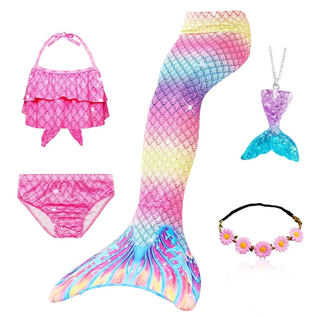 Fancy Mermaid Tail Girls Mermaid Tail for Swimming Costume Mermaid Costume Swimwear Swimsuit Cosplay Birthday Party Halloween
