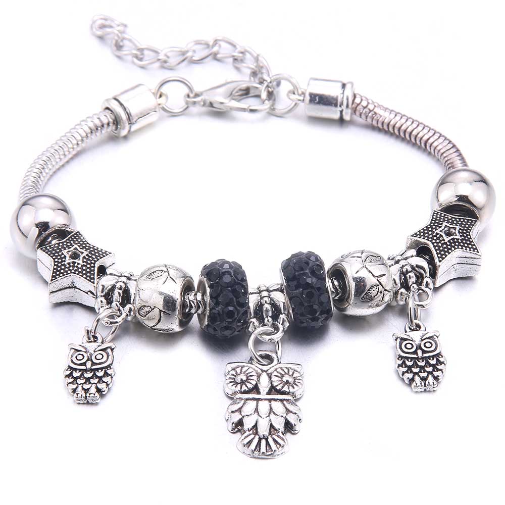 Papa snap Women Bracelet Colorful Crystal Charm Bracelet for Women DIY Beads Bracelets & Bangles Jewelry Gift