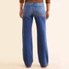Women's High Waist Washed Women's Jeans Fashionable Versatile Straight Leg Pants