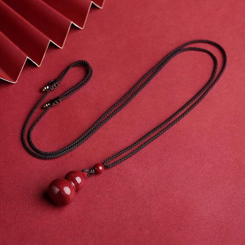 

Putuo Mountain Cinnabar Gourd Pendant Men s and Women s Necklace Small Pendant Mobile Phone Charm Car Keychain Hanging Jewelry Creative Gift Pendant