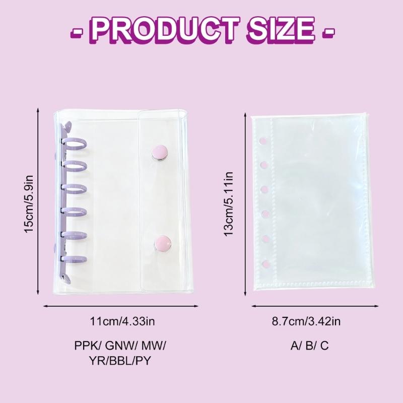 Removable Rings Binder A7 Notebook Smooth Writing Recycled Paper Refillable Planner Notebook For Student Professional