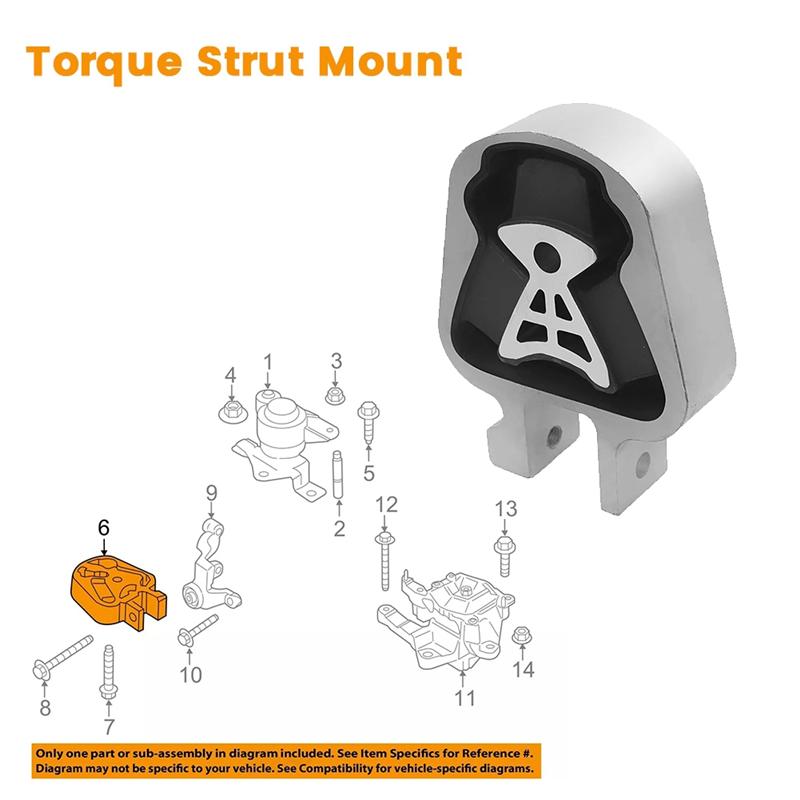 A28G-Front Engine Motor Mount Kit& Rear Lower Torque Strut DP5Z-6068-A DG9Z-6038-A For Ford Fusion/Lincoln MKZ 2.0L 13-20