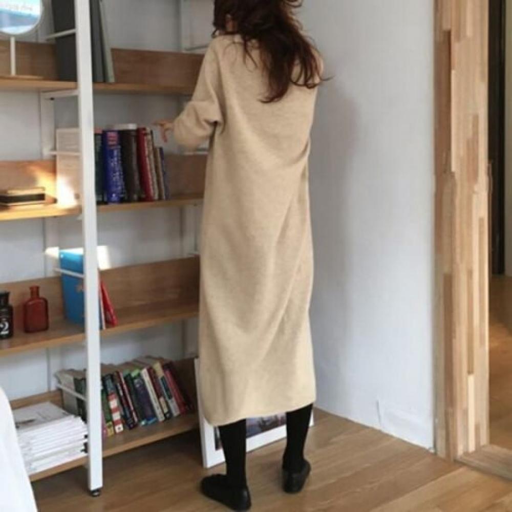 NaVaVa V Neck Long sleeVe Knit Dress Black No836