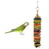 Knot Tearing Toy - Suggested Multicolor Wood Parrot Chew for Macaws, Gray