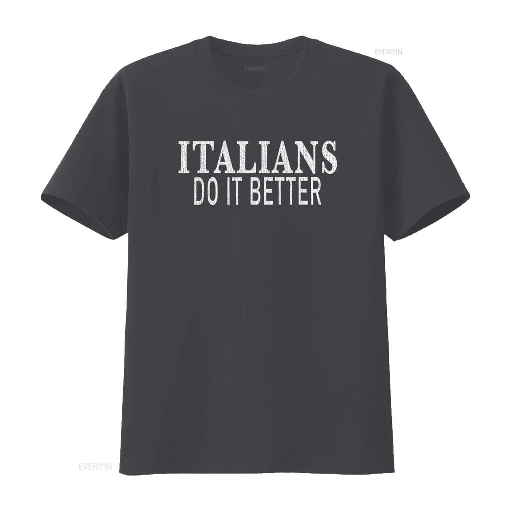 Italians Do It Better T Shirt Distressed vintage Washed fashion homme designer clothes Stylish Stretched streetwear Breathable