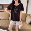 W3T Women's Cat Print Slimming Short Sleeve Summer T-Shirt