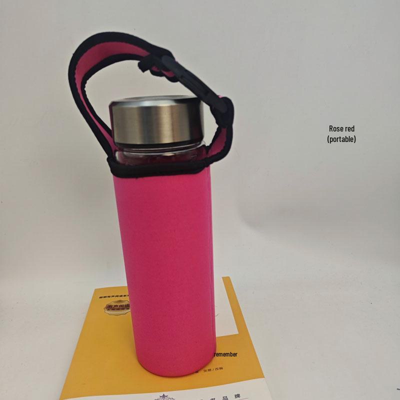 Universal Insulated Thermos Cup with Anti-Fall Protection and Portable Crossbody Strap