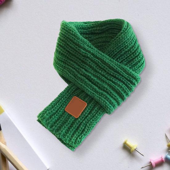 Herbst Winter Kinder Schal Einfarbig Stretch Dick Jungen Mädchen Schal Kältefest Damen Strickschal für Draußen