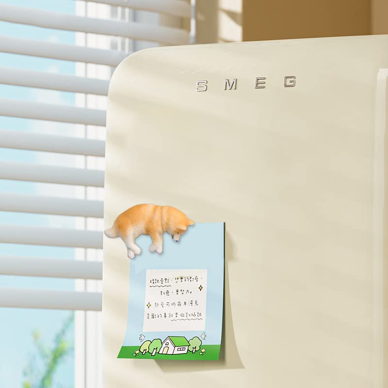 AAGWW House Dog Decor Refrigerator Plush Car Ornament Inu Refrigerator Total of Figurine, Model, Gift, Sticker, Toy, (Shiba Sticker, 4)