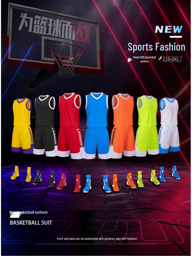 Quick-Drying Breathable Basketball Uniforms for Kids & Adults - Summer Training Suits