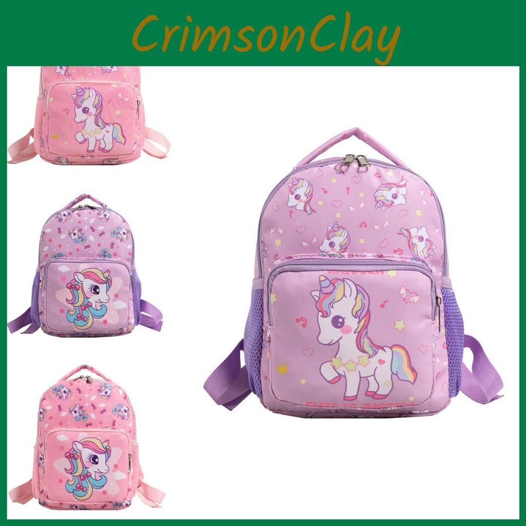 Cute Cartoon Unicorn Backpack Animal Print Design For Preschool Use Classroom
