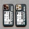 Hot Air Ticket Travel New York London Paris Label Phone Case for iPhone X XS XR 11 12 13 14 15 Pro Max 7 8 Plus Black Soft Cover