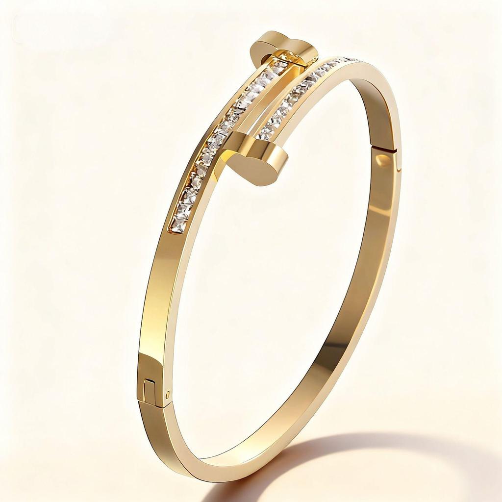 Women's Three-Color Zirconium Titanium Steel Bracelet
