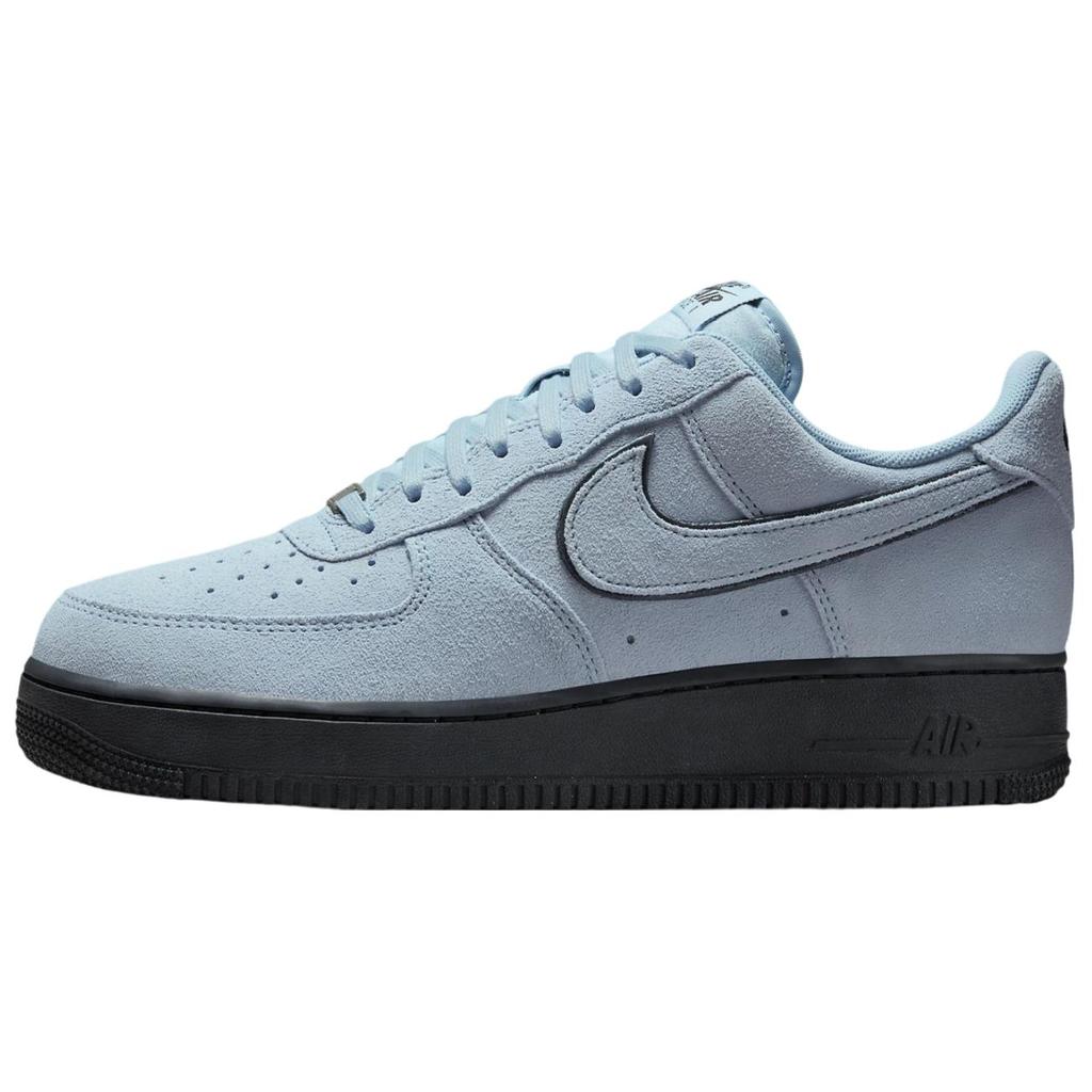 Nike Air Force 1 07 LV8 Light Armory Blue Suede Unisex Sneakers Black HQ1966-400