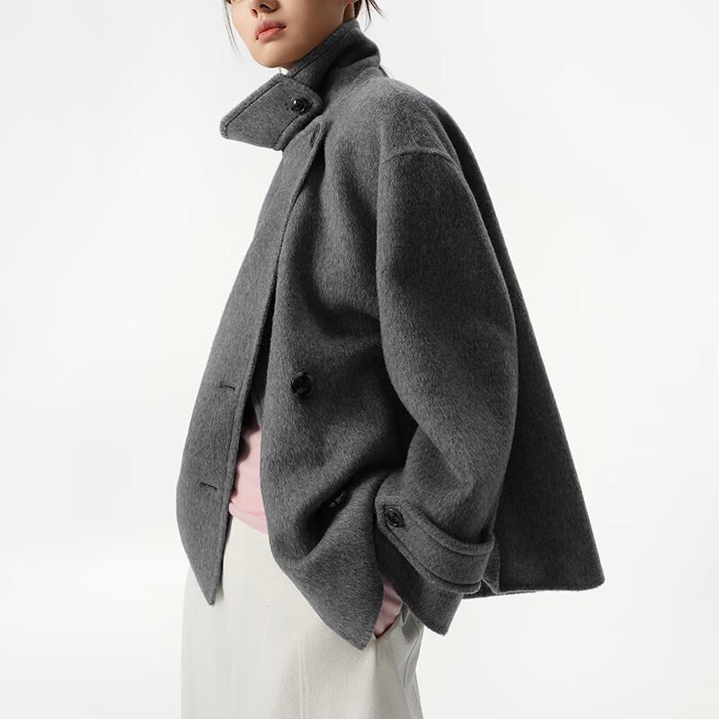 Broadcast Women's Elegant Retro Wool Blend Short Coat