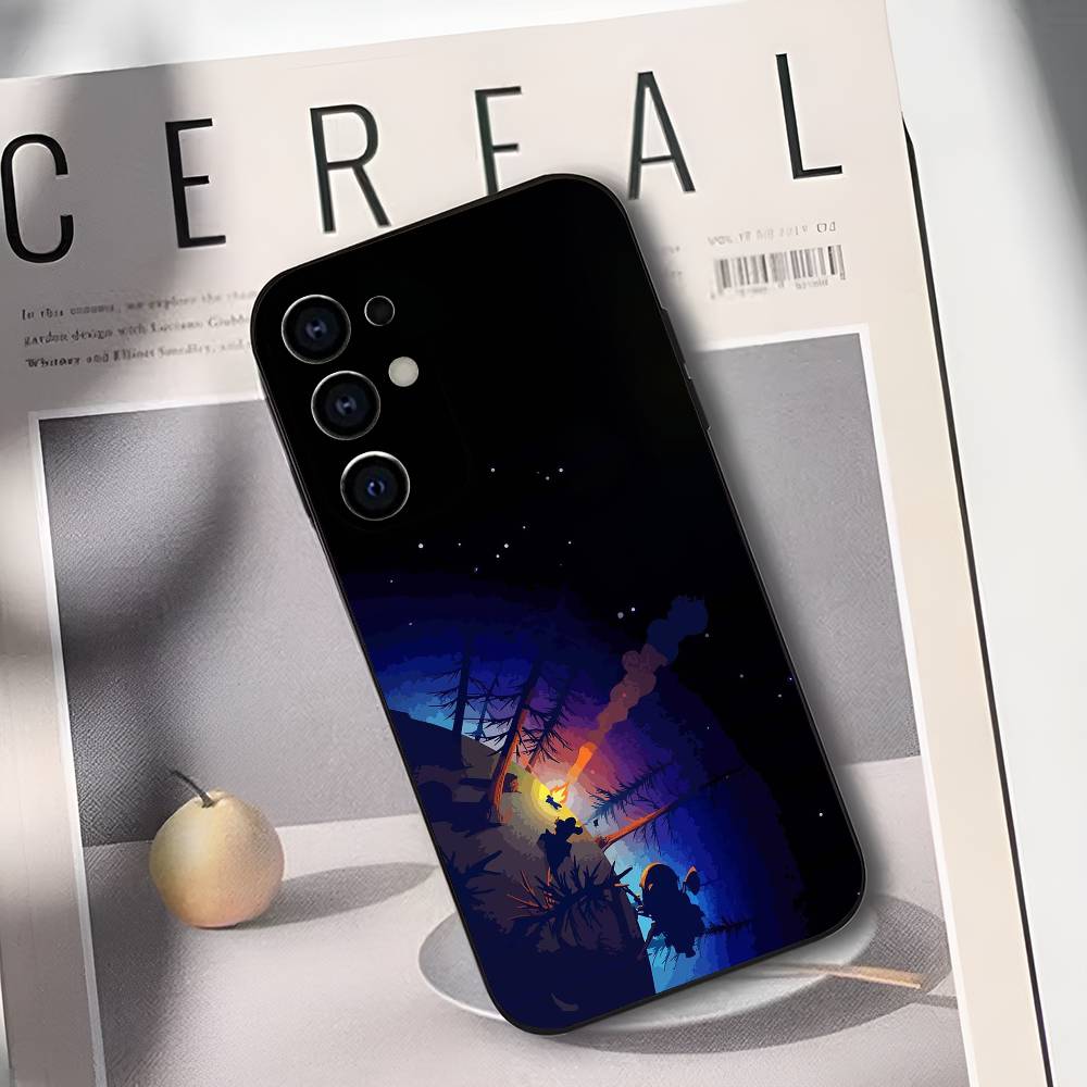 Soft Black Phone Case for Samsung Adventure Game O-Outer W-Wilds Compatible with S25 S24 S21 S22 S23 S30 Ultra S20 plus Fe Lite