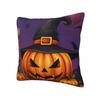 Pillow Case Trick Or Treat Pumpkins Halloween Square Pillow Cover Novelty Cushion  Pillowcases For Office Car Home Decorative