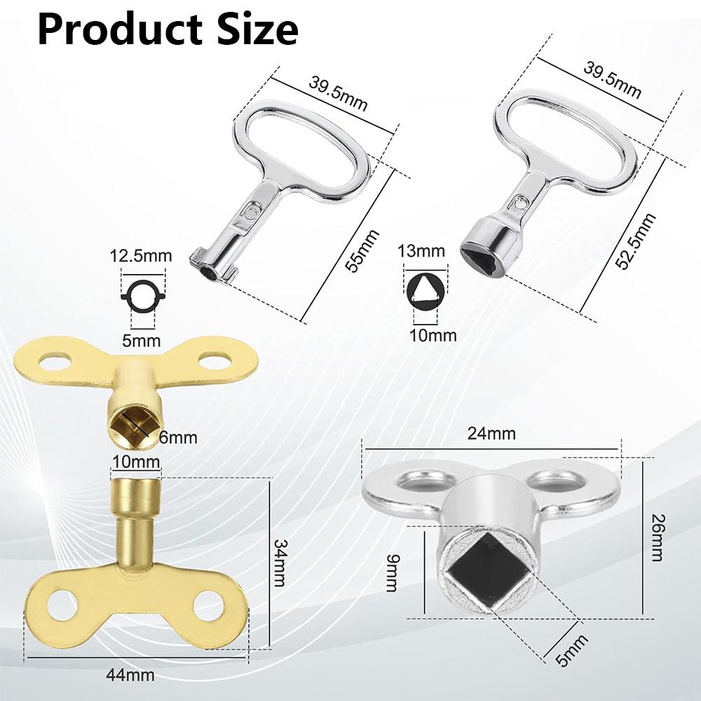 8 stk. Universalnøkkel for anleggsmaskiner for utløpsventiler og kraner, forsyningsskap