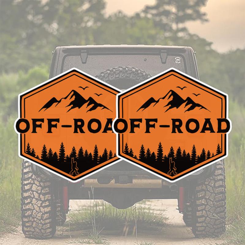 Bigfoot Stickers Forest Mountain Sasquatch Decals for Universal Auto Body and Window Off-Road Decorative Accessories(2PCS)