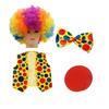 Roleplay Joker Outfit With Clown Nose And Wig Set For Cosplay Costume Events