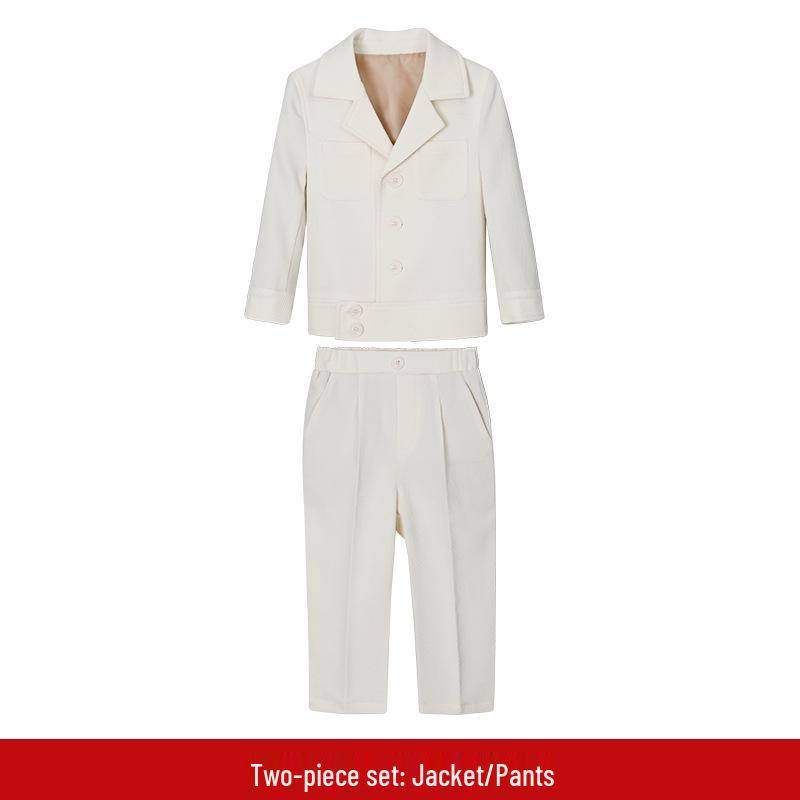 

Осенне-зимний смокинг для мальчиков в корейском стиле - Красивый однотонный комплект с пиджаком 150cm, suggested weight 68-79 kg