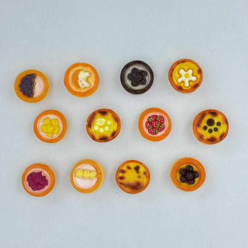 

12pcs Mini Bread Fridge Magnets Home Decoration Egg Tart Fridge Stickers Message Board Magnetic Stickers Children Gifts