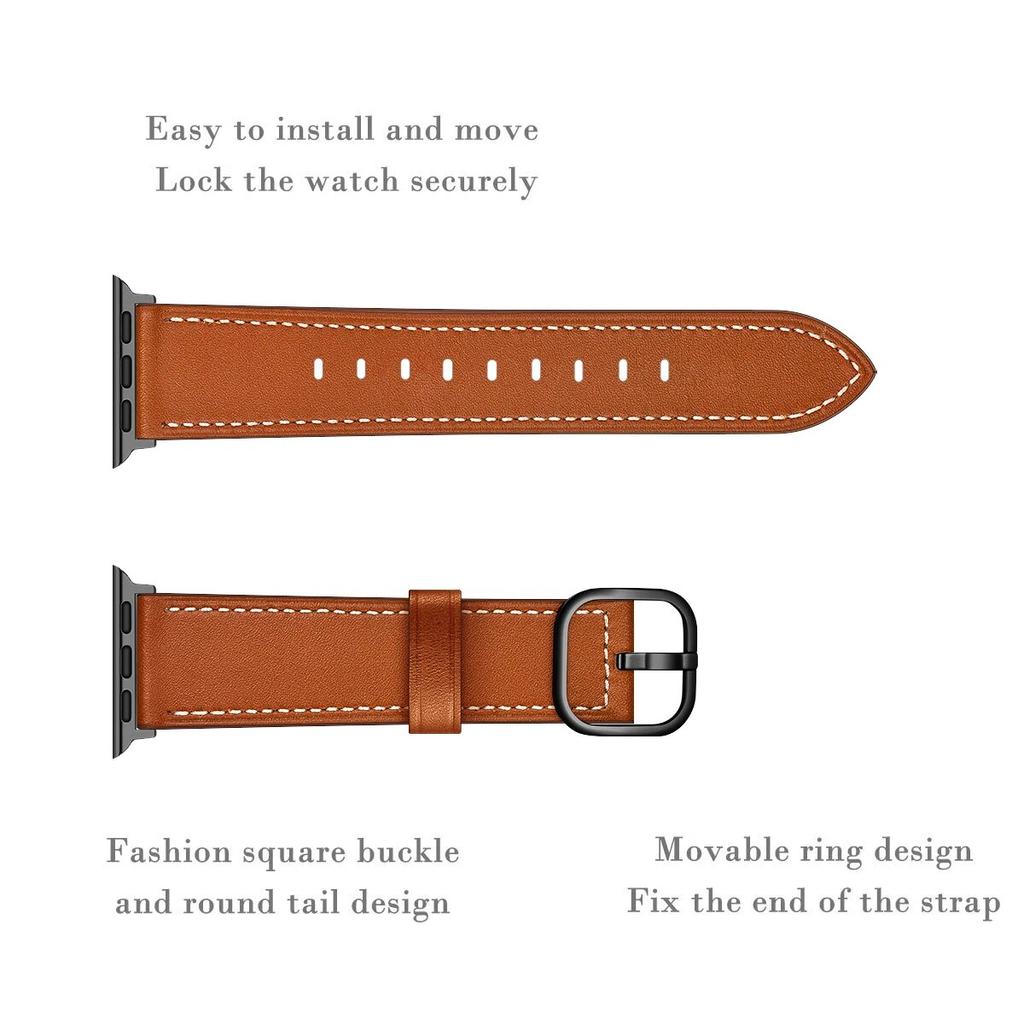 Kompatibel mit Apple Watch Band 40 mm 41 mm 44 mm 45 mm 49 mm Lederersatzarmband für iWatch Serie 8 7 6 5 4 Ultra SE