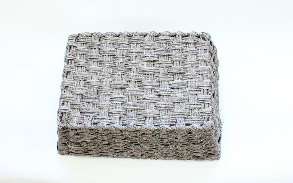 Manyo Resin Water Hyacinth Basket, Gray, 91-444