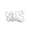 Scrapbooking DIY Cutting Die Carbon Steel Embossing Die Template Easter Rabbit and Eggs