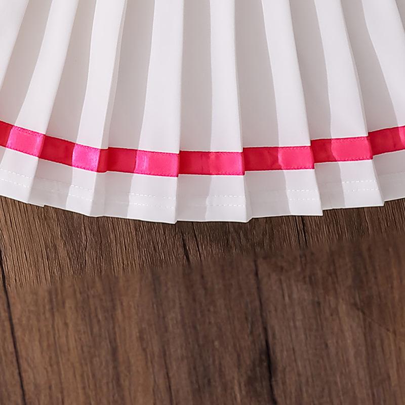 Girls' Suit Children's Wear Autumn New American Style Western-style Alphanumeric Print Long Sleeve Top Half Skirt