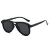  Vintage Double Bridges Pilot Men Sunglasses Fashion Shades UV400 Women Tea Sun Glasses