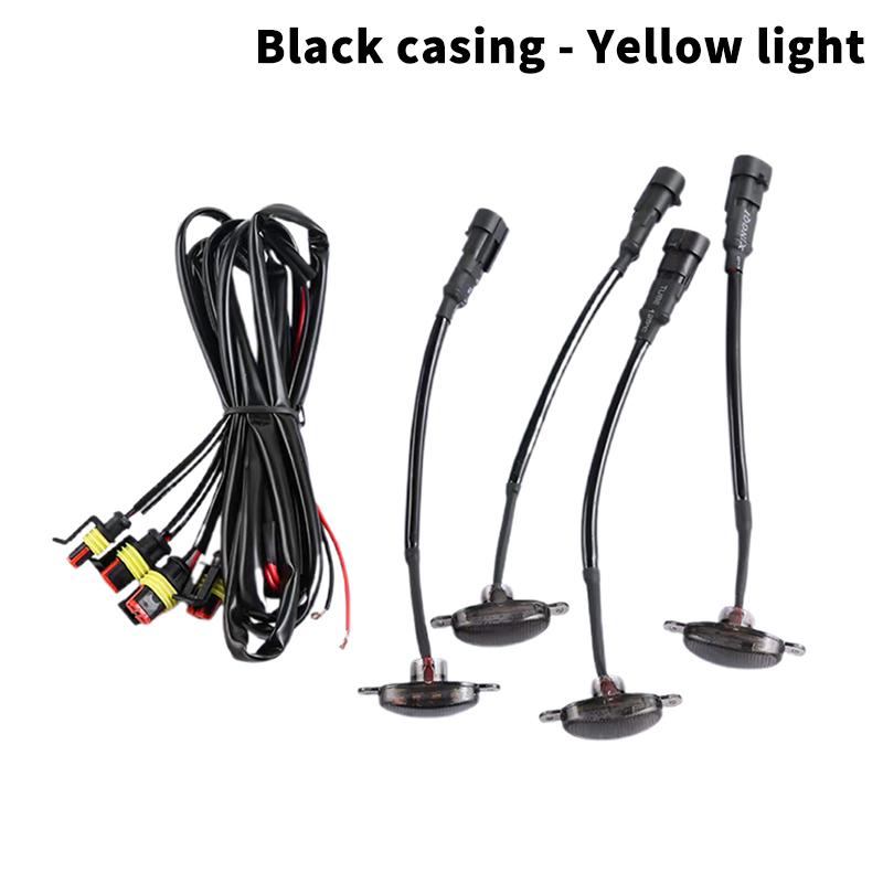 Off Road Vehicle Sedan Grille Grille Grille Decoration Daytime Running Light Led Warning Light Car Grille Small Yellow Light