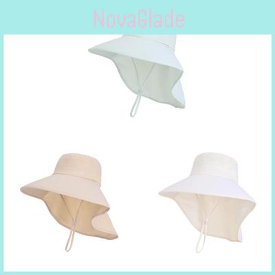 Outdoor Sun Protection Cap With Large Brim And Ponytail Hole For Women Summer Uv Shield
